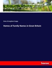 Cover von Homes of Family Names in Great Britain