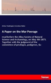 Cover von A Paper on the Mar Peerage