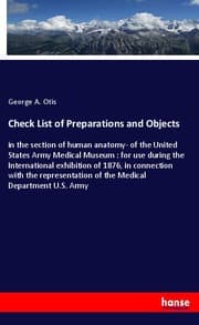 Cover von Check List of Preparations and Objects