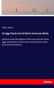 Cover von An Egg Check List of North American Birds,