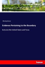 Cover von Evidence Pertaining to the Boundary