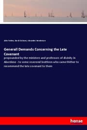 Cover von Generall Demands Concerning the Late Covenant