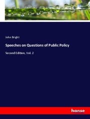 Cover von Speeches on Questions of Public Policy