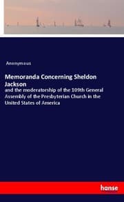Cover von Memoranda Concerning Sheldon Jackson