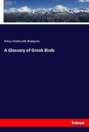 Cover von A Glossary of Greek Birds