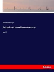 Cover von Critical and miscellaneous essays