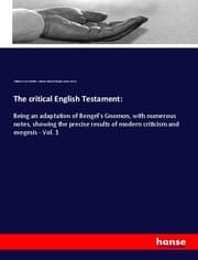 Cover von The critical English Testament: