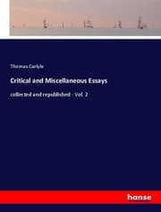 Cover von Critical and Miscellaneous Essays