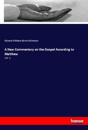 Cover von A New Commentary on the Gospel According to Matthew