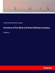 Cover von Inventory of the West End Street Railway Company