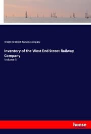 Cover von Inventory of the West End Street Railway Company