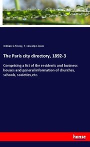 Cover von The Paris city directory, 1892-3
