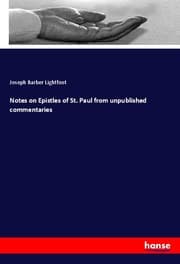 Cover von Notes on Epistles of St. Paul from unpublished commentaries