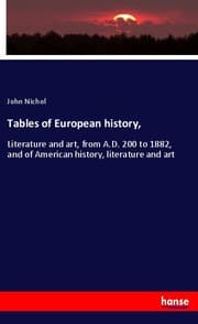 Cover von Tables of European history,