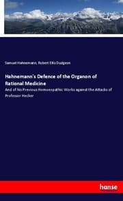 Cover von Hahnemann's Defence of the Organon of Rational Medicine
