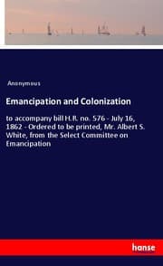 Cover von Emancipation and Colonization