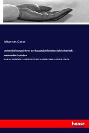 Cover von Unterscheidungslehren der hauptsächlichsten sich lutherisch nennenden Synoden