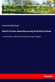 Cover von Result of some researches among the British archives