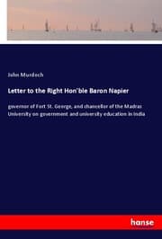 Cover von Letter to the Right Hon'ble Baron Napier