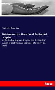 Cover von Strictures on the Remarks of Dr. Samuel Langdon