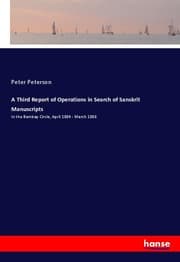 Cover von A Third Report of Operations in Search of Sanskrit Manuscripts
