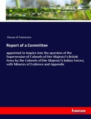 Cover von Report of a Committee