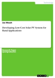 Cover von Developing Low-Cost Solar PV System for Rural Applications