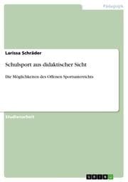 Cover von Schulsport aus didaktischer Sicht