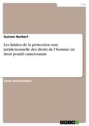 Cover von Les limites de la protection non juridictionnelle des droits de lhomme en droit positif camerounais