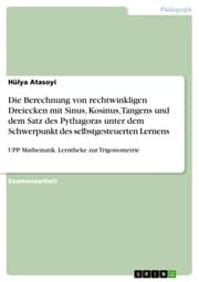 Cover von Die Berechnung von rechtwinkligen Dreiecken mit Sinus, Kosinus, Tangens und dem Satz des Pythagoras unter dem Schwerpunkt des selbstgesteuerten Lernens