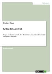 Cover von Kritik der Autorität