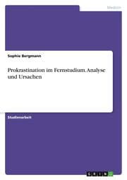 Cover von Prokrastination im Fernstudium. Analyse und Ursachen