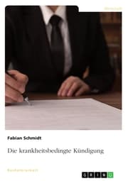 Cover von Die krankheitsbedingte Kündigung