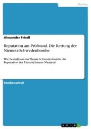 Cover von Reputation am Prüfstand. Die Rettung der Niemetz-Schwedenbombe