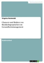 Cover von Chancen und Risiken von Rückkehrgesprächen im Gesundheitsmanagement