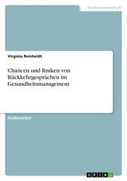 Cover von Chancen und Risiken von Rückkehrgesprächen im Gesundheitsmanagement