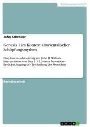 Cover von Genesis 1 im Kontext altorientalischer Schöpfungsmythen