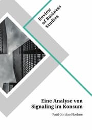 Cover von Eine Analyse von Signaling im Konsum