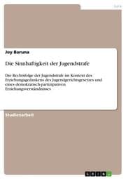 Cover von Die Sinnhaftigkeit der Jugendstrafe