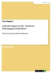Cover von Anforderungen an die 'moderne Führungspersönlichkeit'