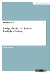Cover von Predigt über Lk 14,25-33 mit Predigtbegründung