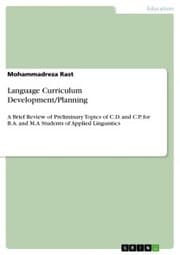 Cover von Language Curriculum Development/Planning