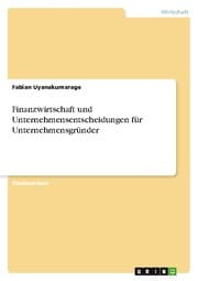 Cover von Finanzwirtschaft und Unternehmensentscheidungen für Unternehmensgründer