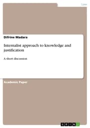 Cover von Internalist approach to knowledge and justification