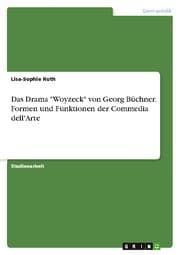 Cover von Das Drama 'Woyzeck' von Georg Büchner. Formen und Funktionen der Commedia dell'Arte