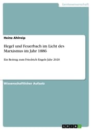 Cover von Hegel und Feuerbach im Licht des Marxismus im Jahr 1886