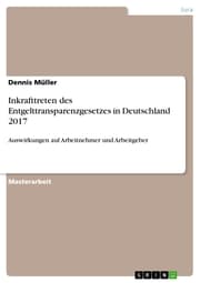 Cover von Inkrafttreten des Entgelttransparenzgesetzes in Deutschland 2017