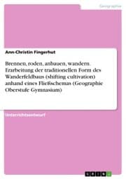 Cover von Brennen, roden, anbauen, wandern. Erarbeitung der traditionellen Form des Wanderfeldbaus (shifting cultivation) anhand eines Fließschemas (Geographie Oberstufe Gymnasium)