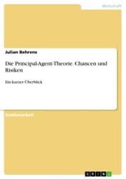 Cover von Die Principal-Agent-Theorie. Chancen und Risiken