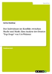 Cover von Das Individuum im Konflikt zwischen Macht und Markt. Eine Analyse des Dramas 'Top Dogs' von Urs Widmer